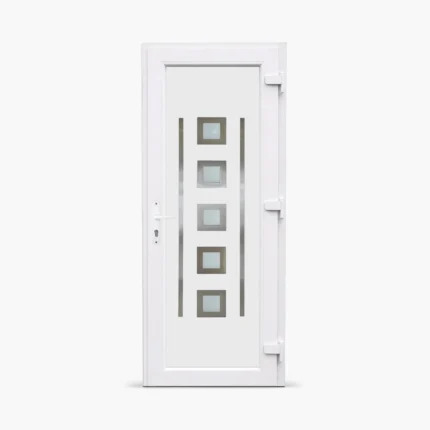 Jednokrilna-ulazna-vrata-desna-Inox Line 05 Satinato