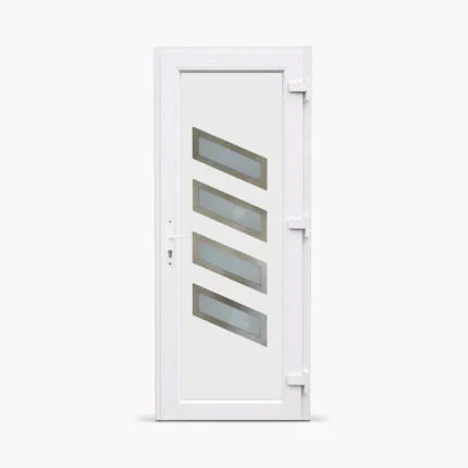 Jednokrilna-ulazna-vrata-desna-Inox Line 14 Satinato