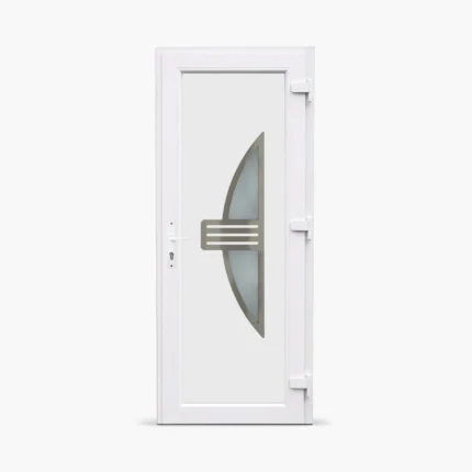 Jednokrilna-ulazna-vrata-desna-Inox Line 17 Satinato