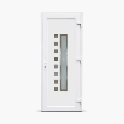 Jednokrilna-ulazna-vrata-desna-Inox Line 21 Satinato