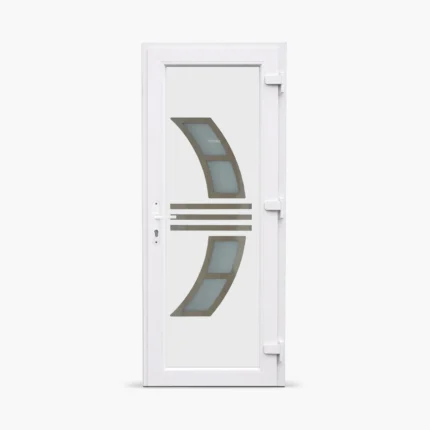 Jednokrilna-ulazna-vrata-desna-Inox Line 26 Satinato