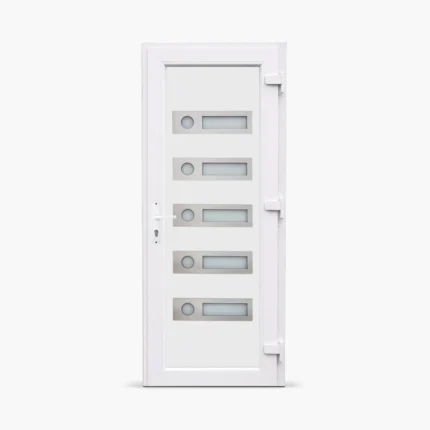 Jednokrilna-ulazna-vrata-desna-Inox Line 27 Satinato