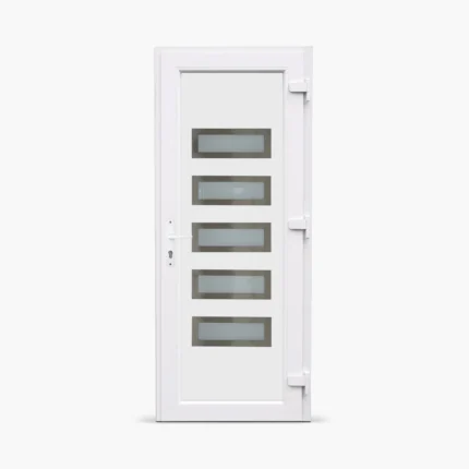 Jednokrilna-ulazna-vrata-desna-Inox Line 29 Satinato