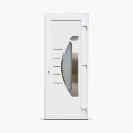 Jednokrilna-ulazna-vrata-desna-Inox Line 30 Satinato