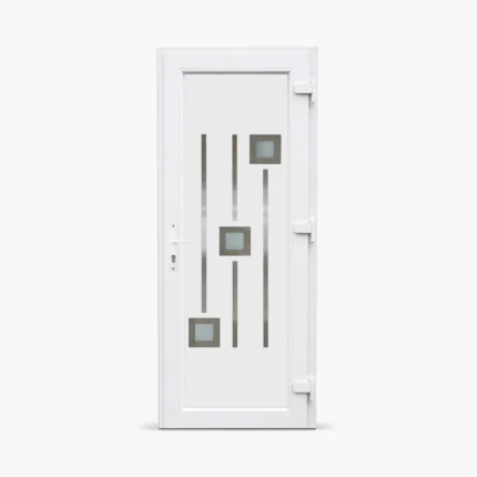 Jednokrilna-ulazna-vrata-desna-Inox Line 32 Satinato