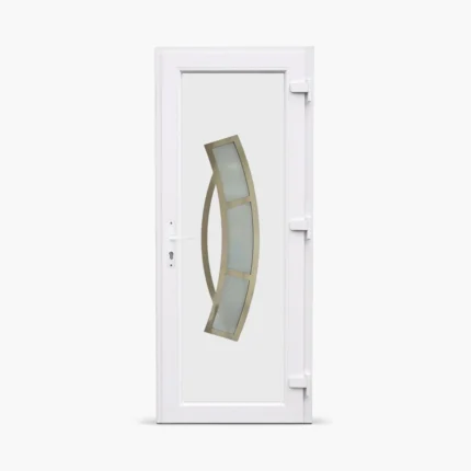 Jednokrilna-ulazna-vrata-desna-Inox Line 34 Satinato