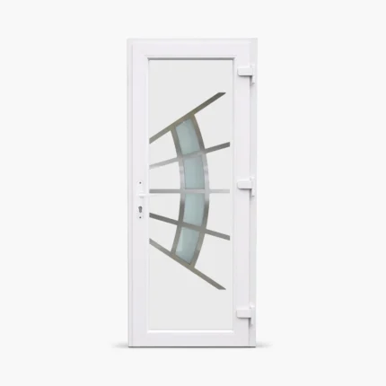 Jednokrilna-ulazna-vrata-desna-Inox Line 36 Satinato