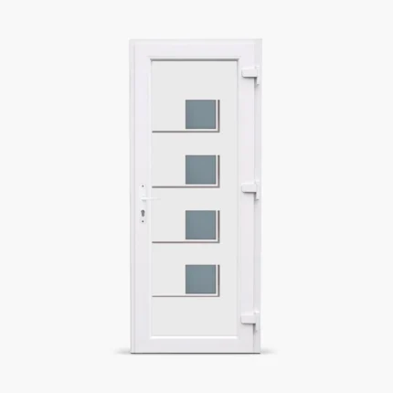 Jednokrilna-ulazna-vrata-desna-Inox Line 4 Satinato