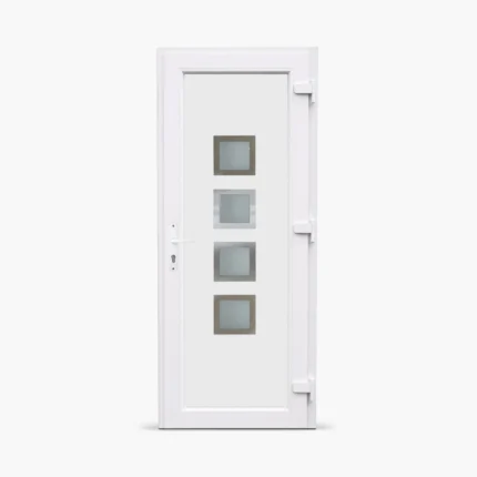 Jednokrilna-ulazna-vrata-desna-Inox Line 46 Satinato