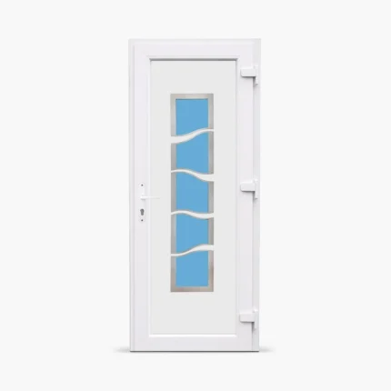 Jednokrilna-ulazna-vrata-desna-Inox Line SPI24 Stop Sol plavi